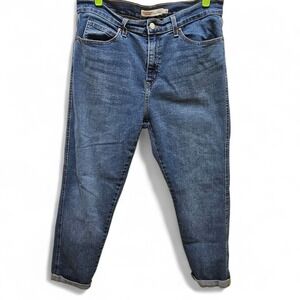 Levi Strauss Signature Mid Rise Boyfriend Jeans Women Size 10 Blue Denim